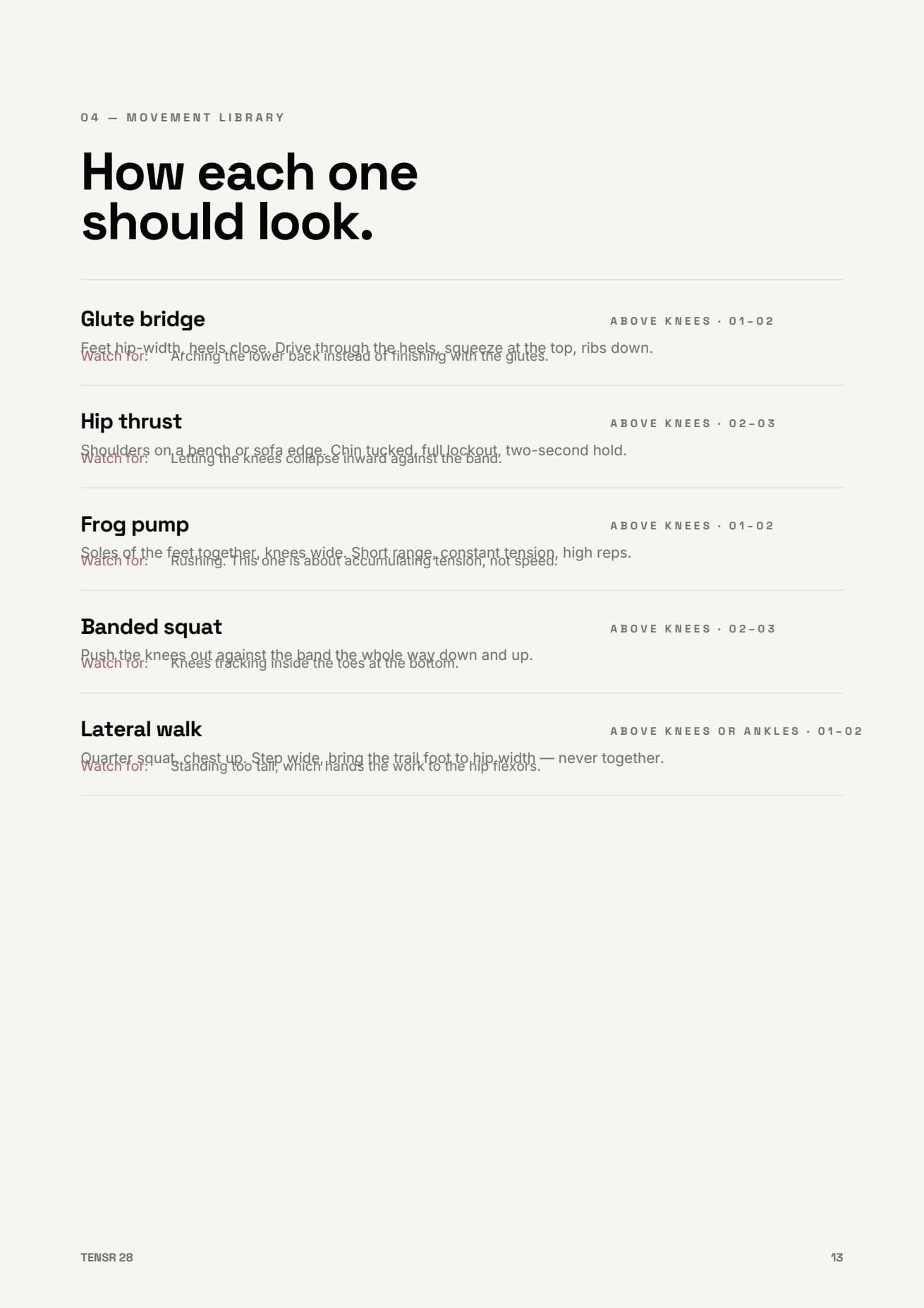 TENSR 28 — movement library